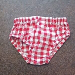 Baby Bloomers, Red Ginham, Size 24m